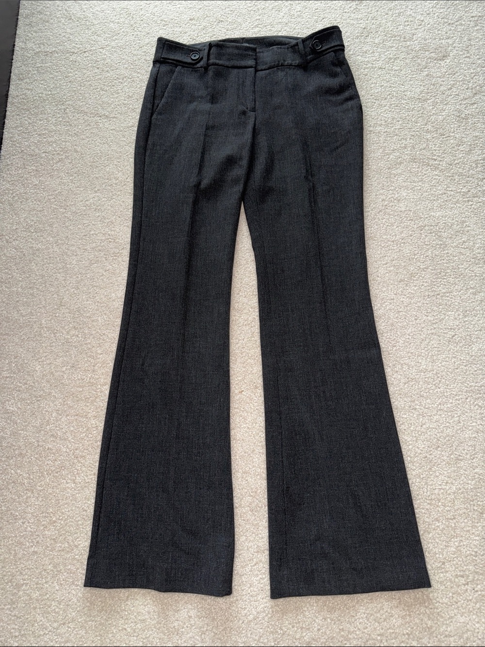 Ann Taylor Mid Rise Bootcut Trouser Pants Size 8 Gray Career Workwear